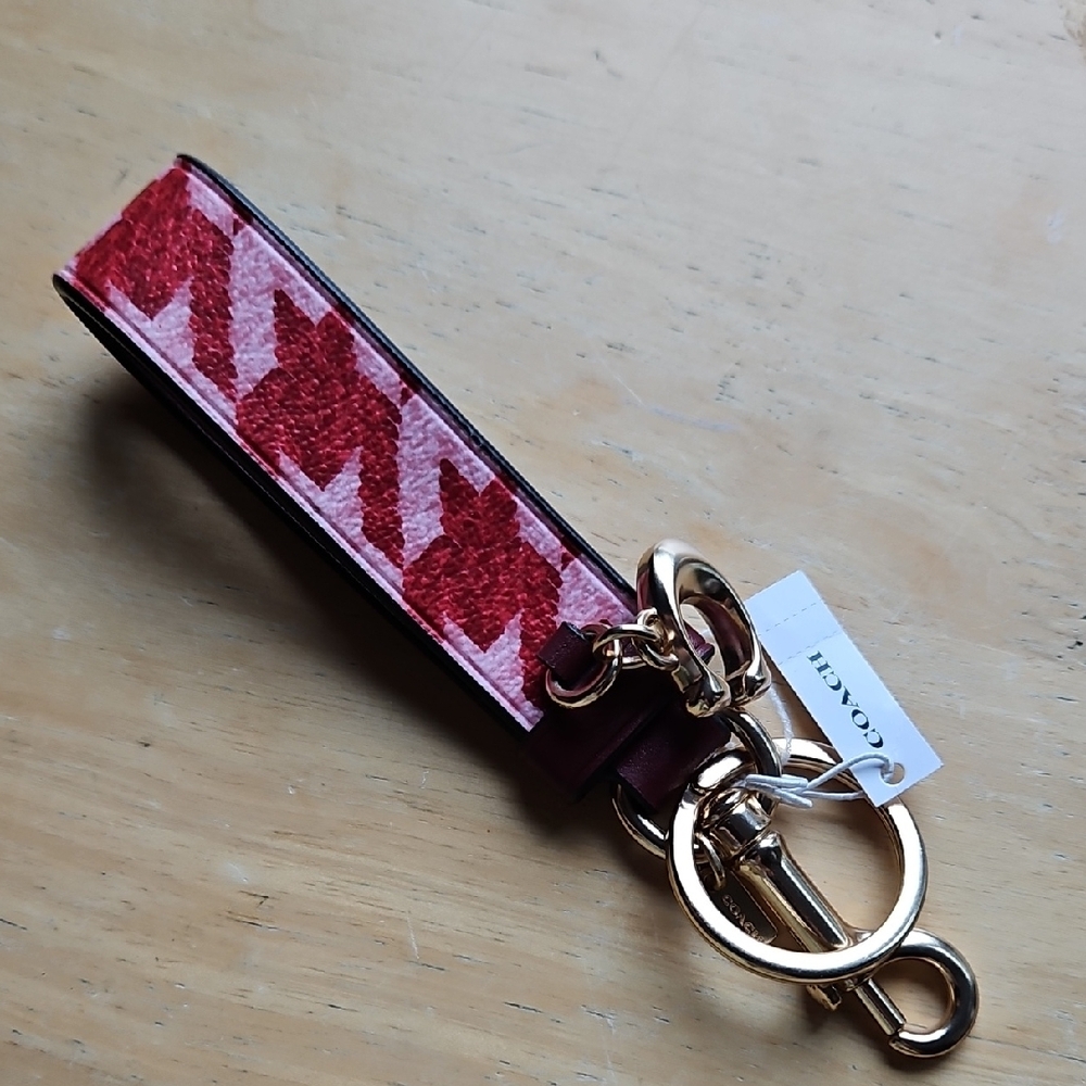 Coach Red Keychain with Durable Metal Hardware - Picture 5 of 11